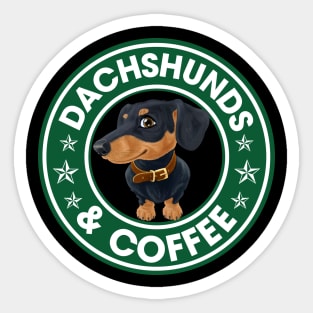 Dachshunds And Coffee Sticker